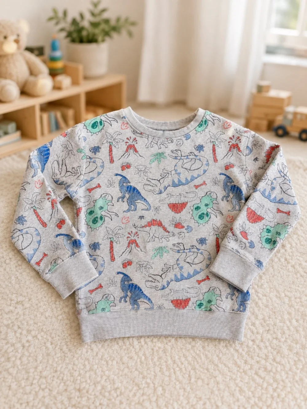 Boys Size 5 Dinosaur Sweatshirt & Pants 3-Piece Bundle
